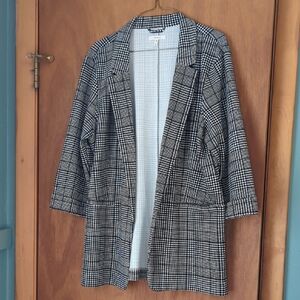 Maurices Black and White Checkered Blazer